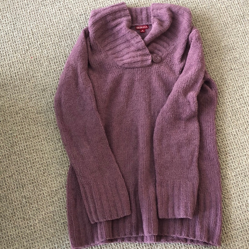 Super cute purple fuzzy sweater